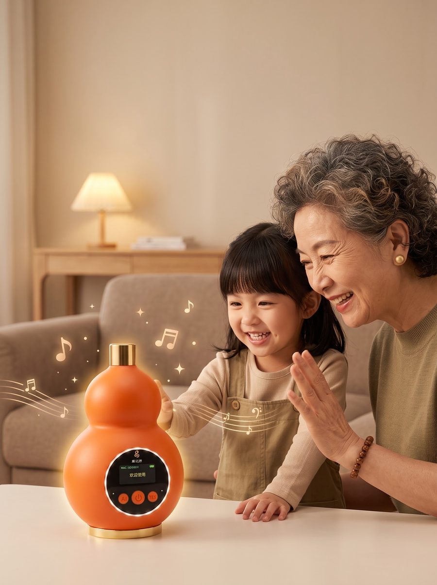 祖孙与小易语音互动